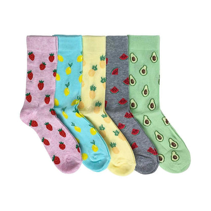 Mix Womens Crew Casual Novlety Socks Size 5-10 5 PACK