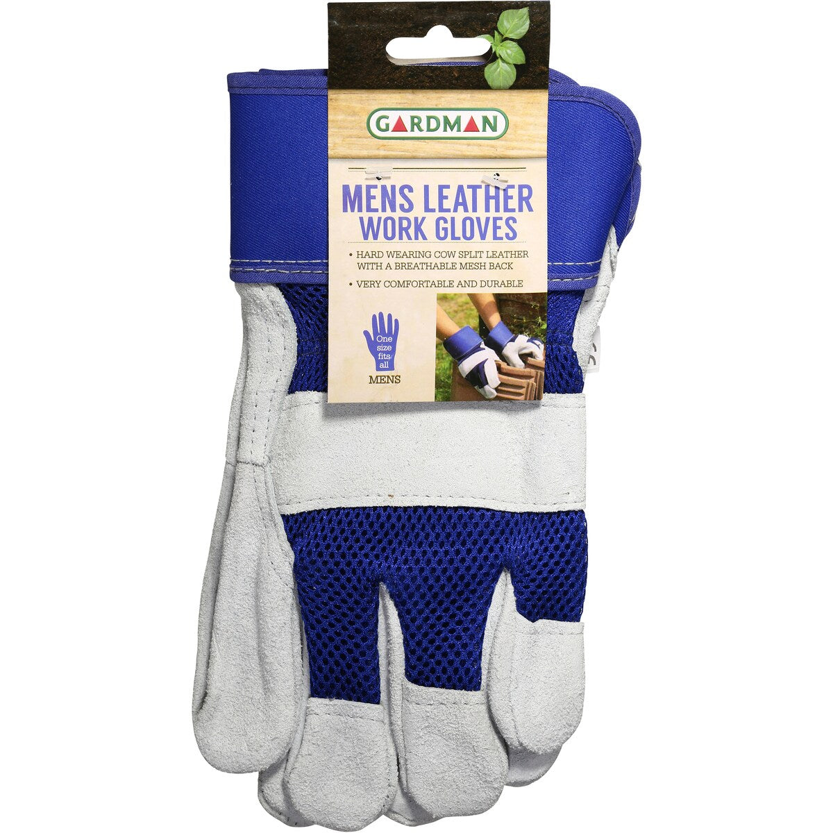 Brunnings Leather Work Gloves One Size Each