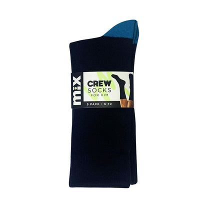 Mix Mens Crew Casual Novelty Socks Size 7-11 5 PACK