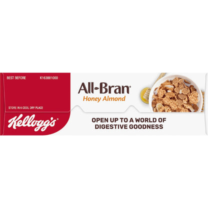 Kelloggs All-bran Flakes Honey Almond Breakfast Cereal 420g