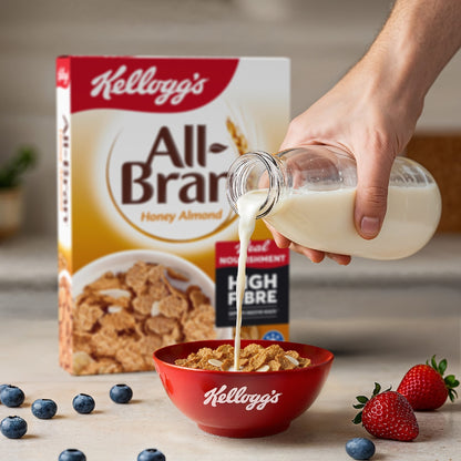 Kelloggs All-bran Flakes Honey Almond Breakfast Cereal 420g