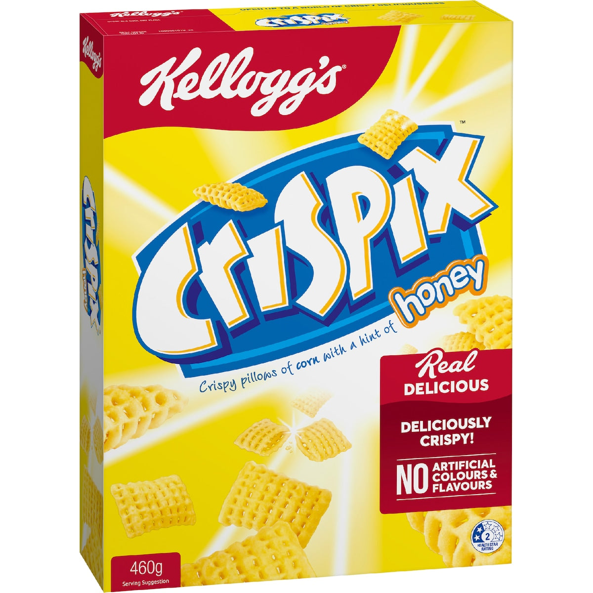 Kelloggs Crispix Honey Pillows Breakfast Cereal 460g