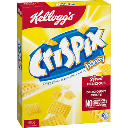 Kelloggs Crispix Honey Pillows Breakfast Cereal 460g