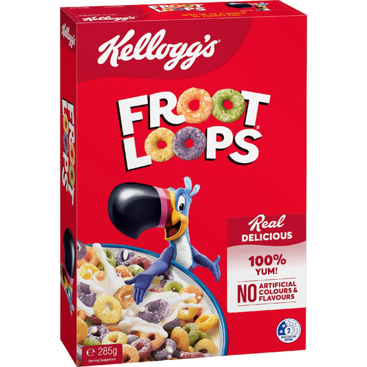 Kellogg's Froot Loops Breakfast Cereal 285g