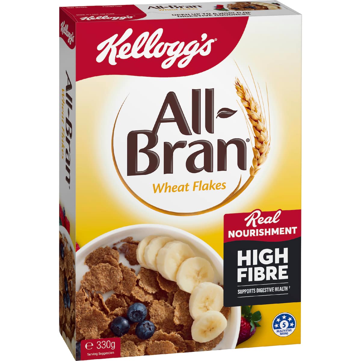 Kellogg's All-bran Wheat Flakes Breakfast Cereal 330g
