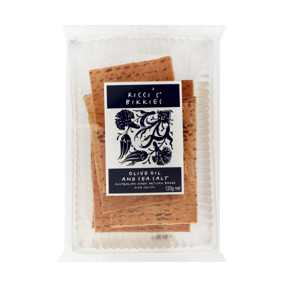 Ricci's Bikkies Pita Crisp Olive Oil & Sea Salt - 120g
