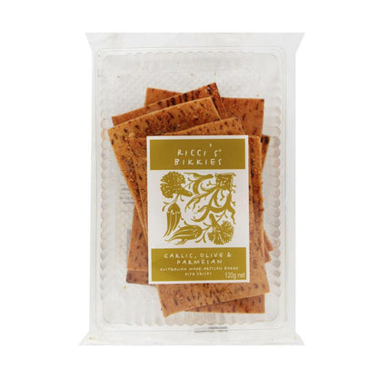 Ricci's Bikkies Garlic Olive & Parmesan - 120g