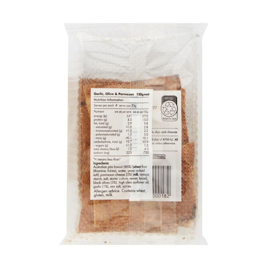 Ricci's Bikkies Garlic Olive & Parmesan - 120g
