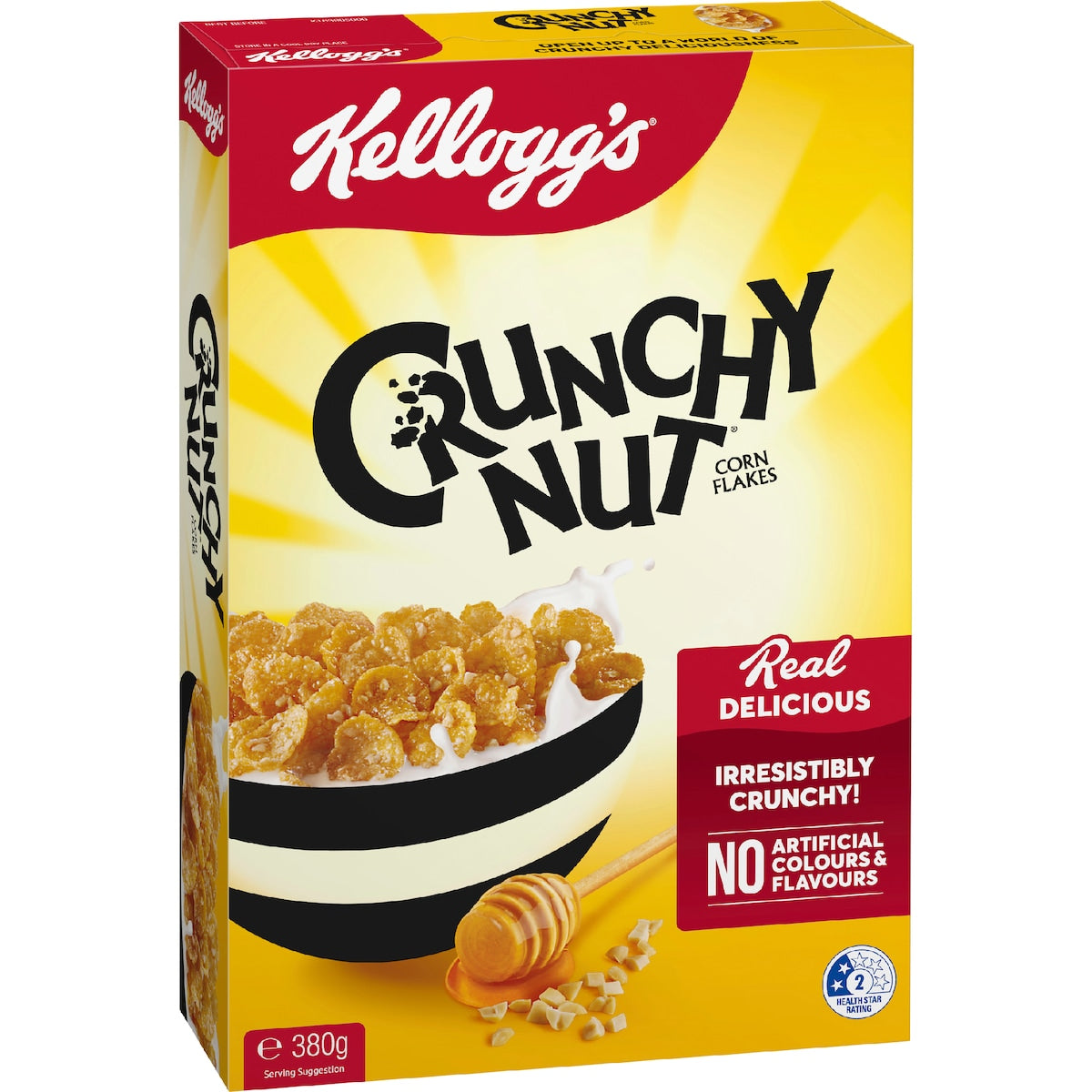 Kelloggs Crunchy Nut Corn Flakes Breakfast Cereal 380g