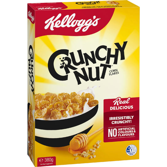 Kelloggs Crunchy Nut Corn Flakes Breakfast Cereal 380g