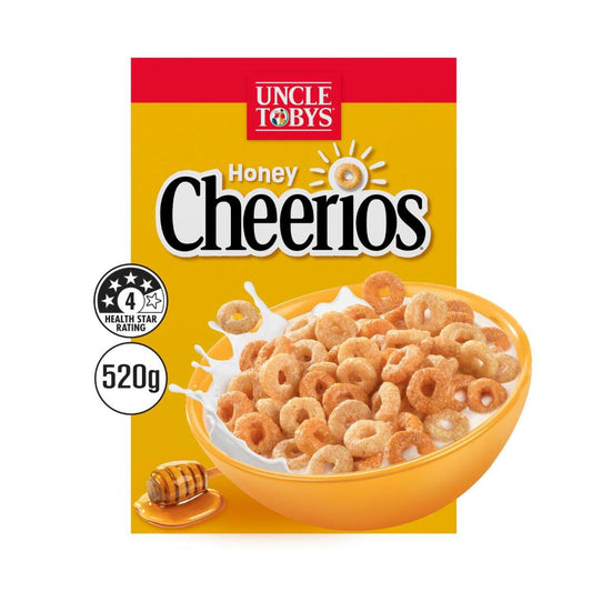 Une Tobys Cheerios Honey Breakfast Cereal - 520g