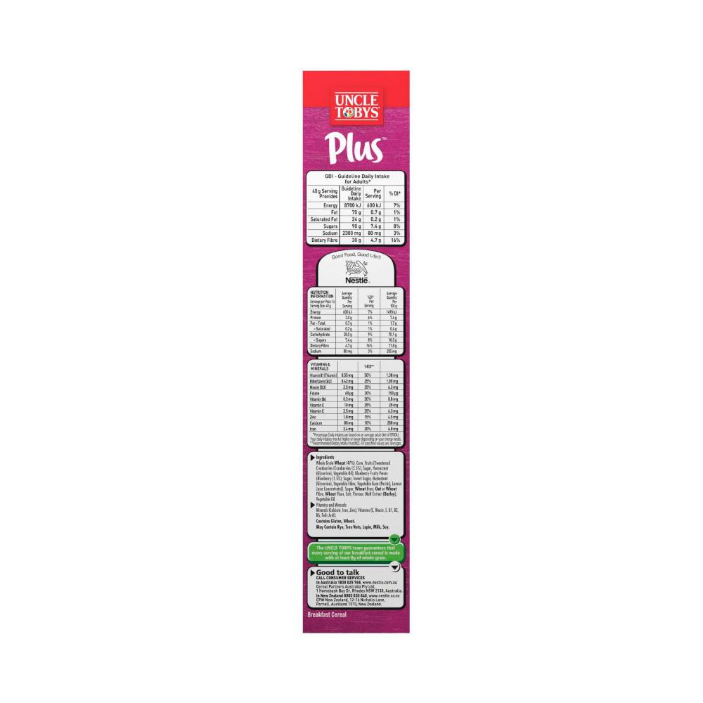 Une Tobys Plus Antioxidant Breakfast Cereal - 675g