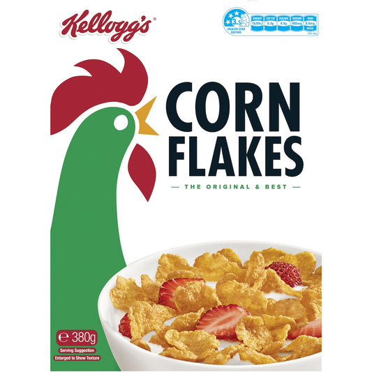 Kelloggs Corn Flakes Breakfast Cereal 380g