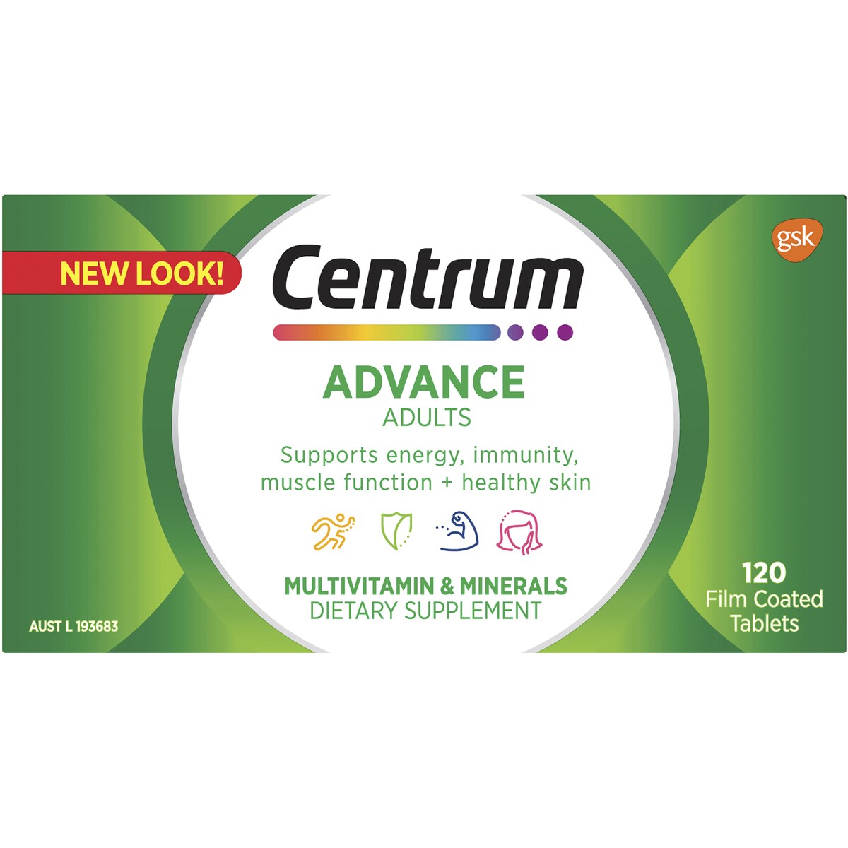 Centrum Advance Daily Multivitamin Supplements 120 pack