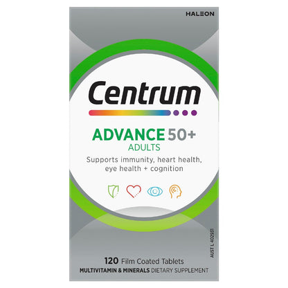 Centrum Advance 50+ Daily Multivitamin Supplements 120 pack