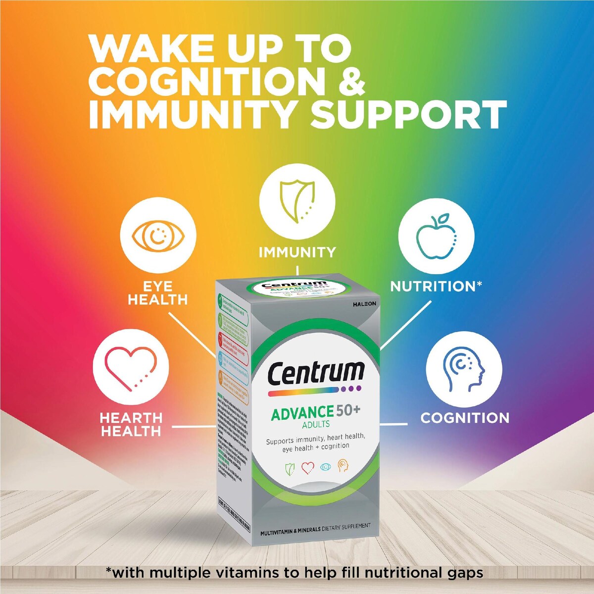 Centrum Advance 50+ Daily Multivitamin Supplements 120 pack