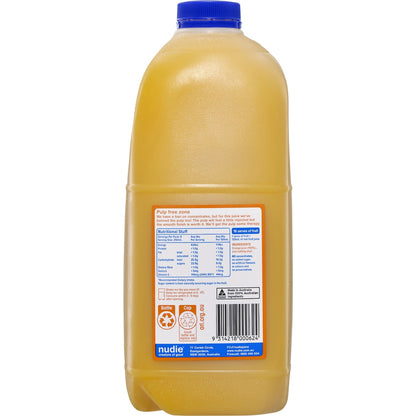 Nudie Nothing But Oranges Pulp Free Juice 2l