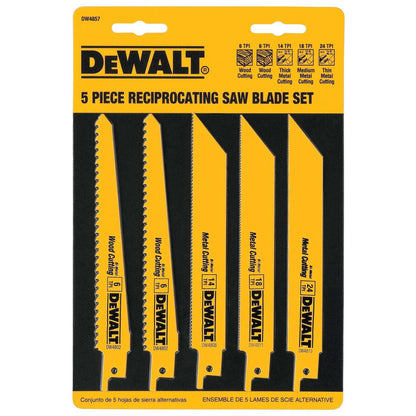 Dewalt Reciprocating Blade Set - 5 Piece