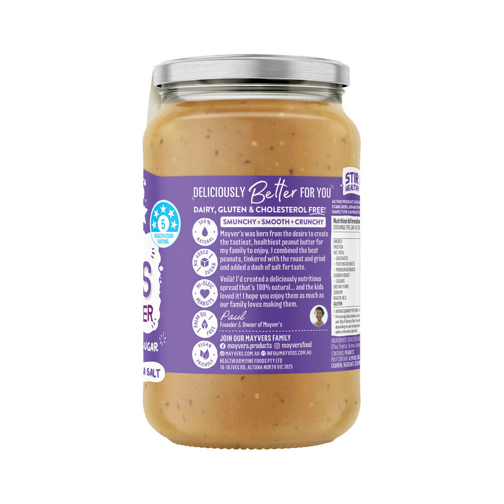 Mayvers Smunchy 5 Seeds Peanut Butter - 375g
