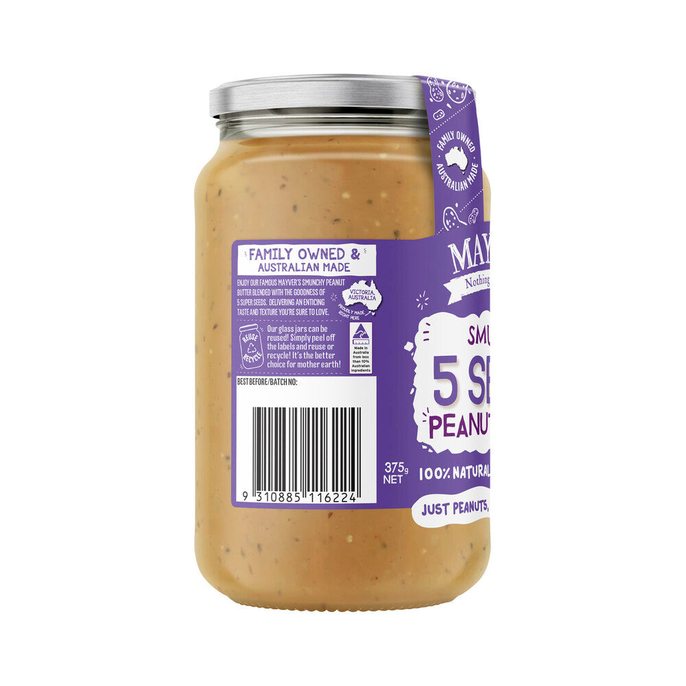 Mayvers Smunchy 5 Seeds Peanut Butter - 375g