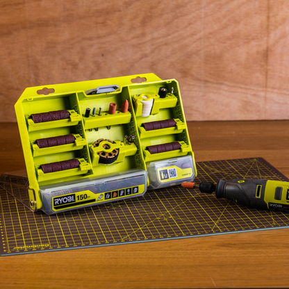 Ryobi Twist Lock Rotary Tool Accessory Set - 55 x 1 x 101mm - 150 Piece