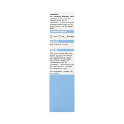 Neutrogena Ultra Gentle Daily Moisturiser Spf15 - 100mL