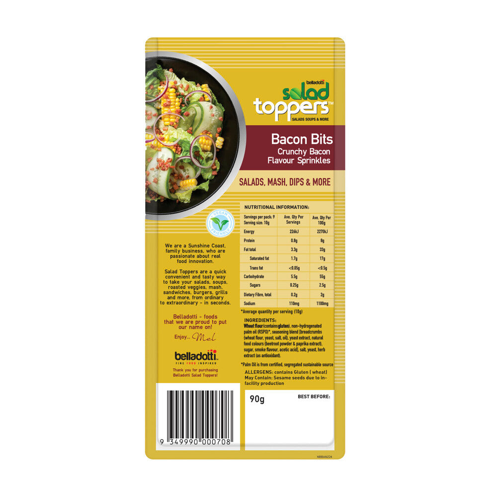 Belladotti Salad Toppers Bacon Bits Sprinkles - 90g