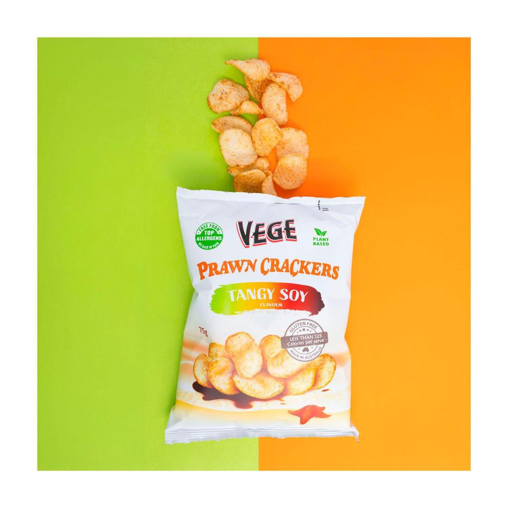 Vege Vegan Prawn Crackers Tangy Soy - 75g