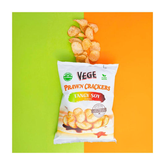 Vege Vegan Prawn Crackers Tangy Soy - 75g