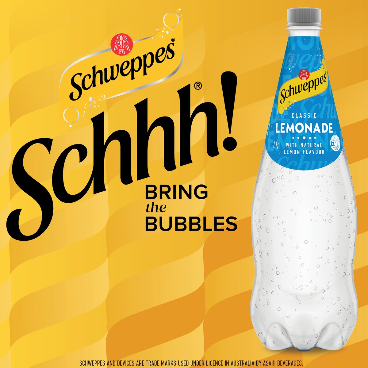 Schweppes Lemonade Soft Drink Bottle 1.1l