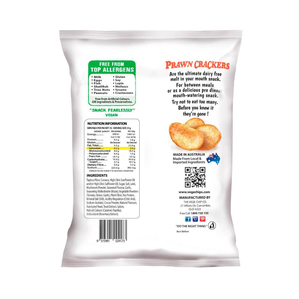 Vege Vegan Prawn Crackers Barbeque - 75g