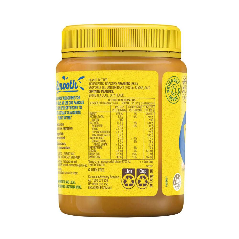 Bega Peanut Butter Smooth - 755g