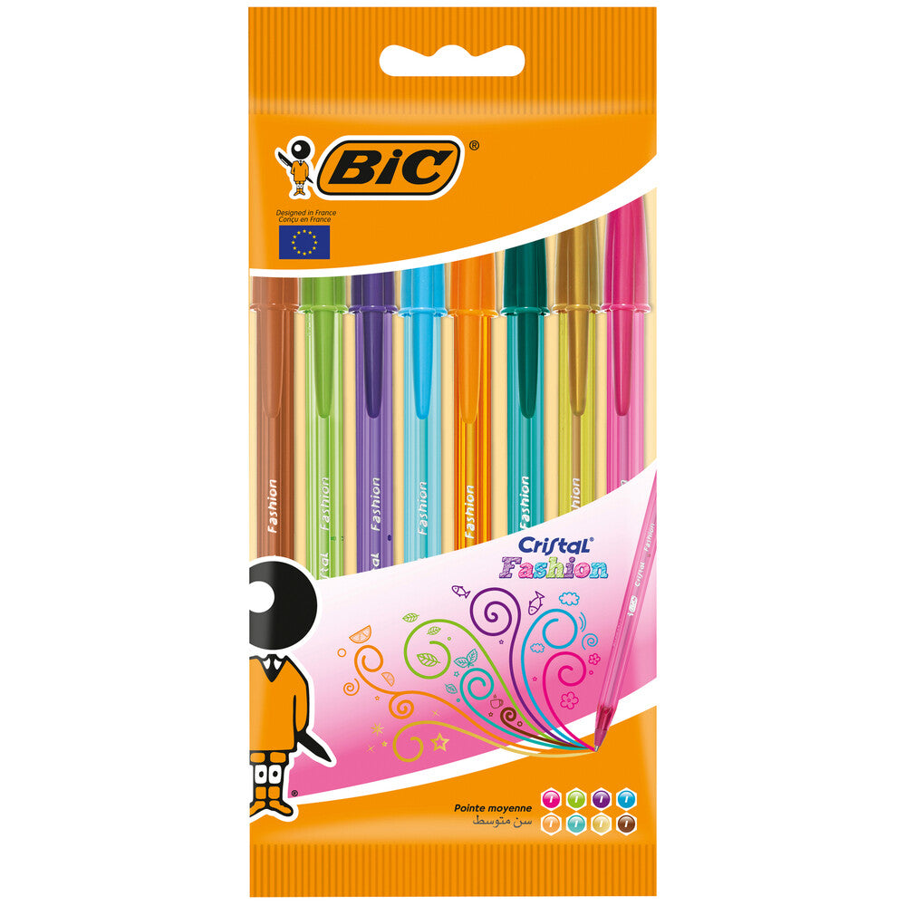 Bic Cristal Fashion Pens - 8 Pack
