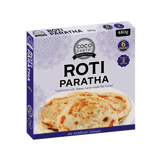 Coco Earth Roti Paratha Bread 6 Pack - 480g