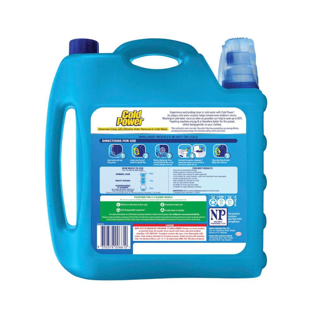 Cold Power Laundry Liquid Advanced Clean - 5.4L