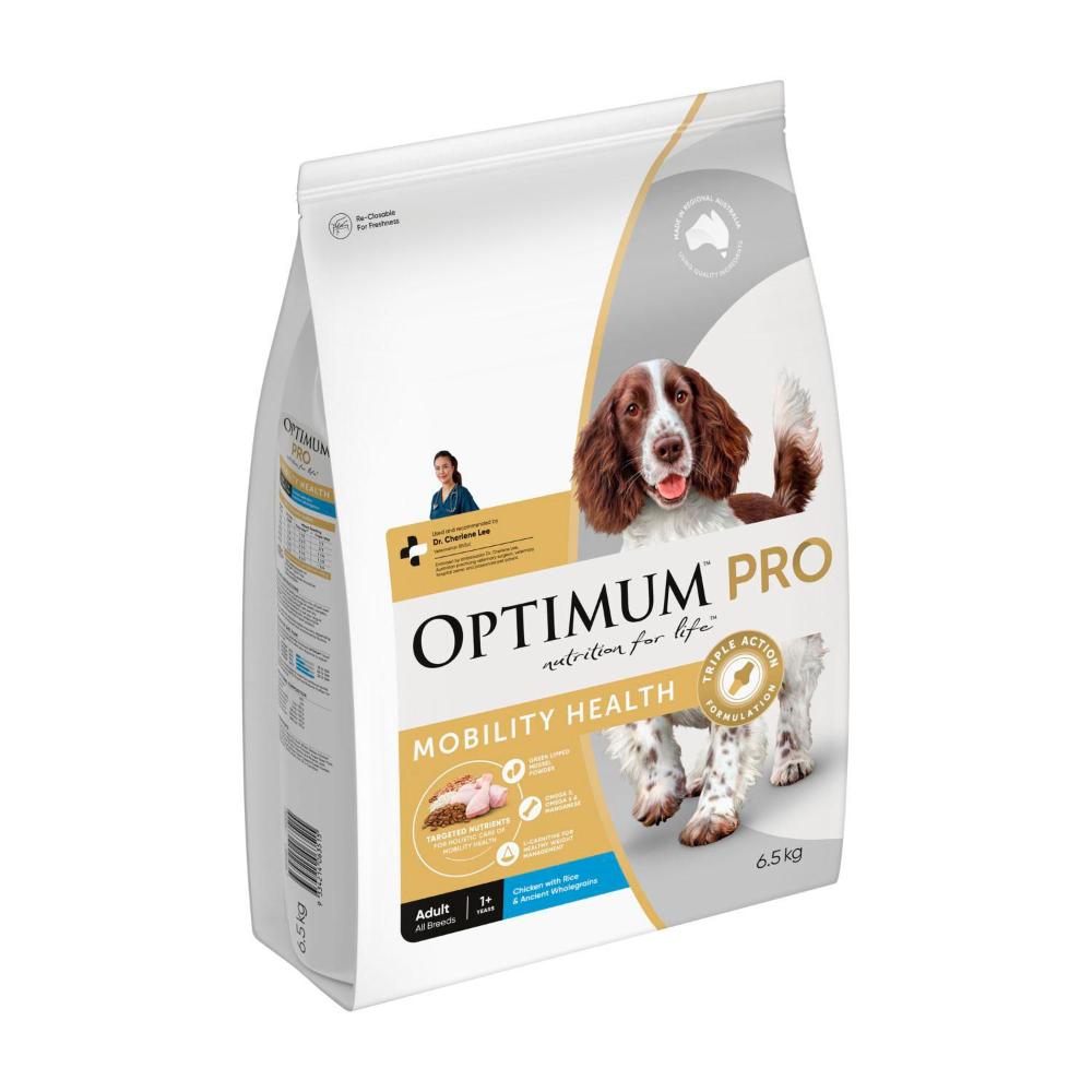 Optimum Pro Adult Dry Dog Food Mobility Health Chicken With Rice - 6.5kg