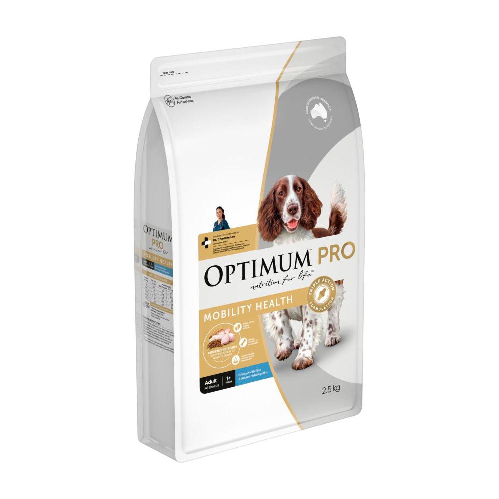 Optimum Pro Adult Dry Dog Food Mobility Health Chicken With Rice - 2.5kg