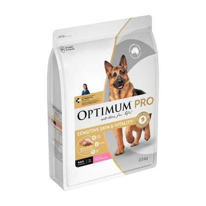 Optimum Pro Adult Dry Dog Food Sensitive Skin & Vitality Turkey With Ancient Wholegrains - 2.5kg