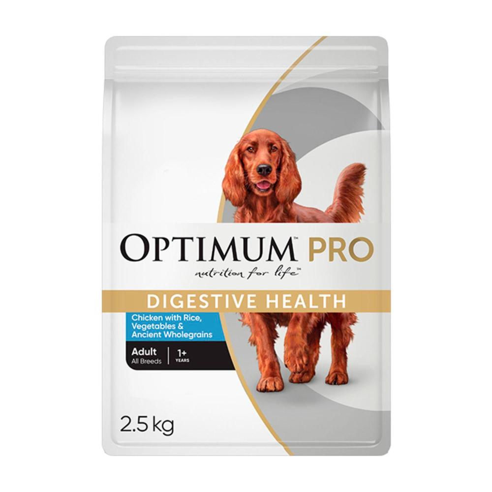 Optimum Pro Adult Dry Dog Food Digestive Health Chicken With Rice & Veg - 2.5kg