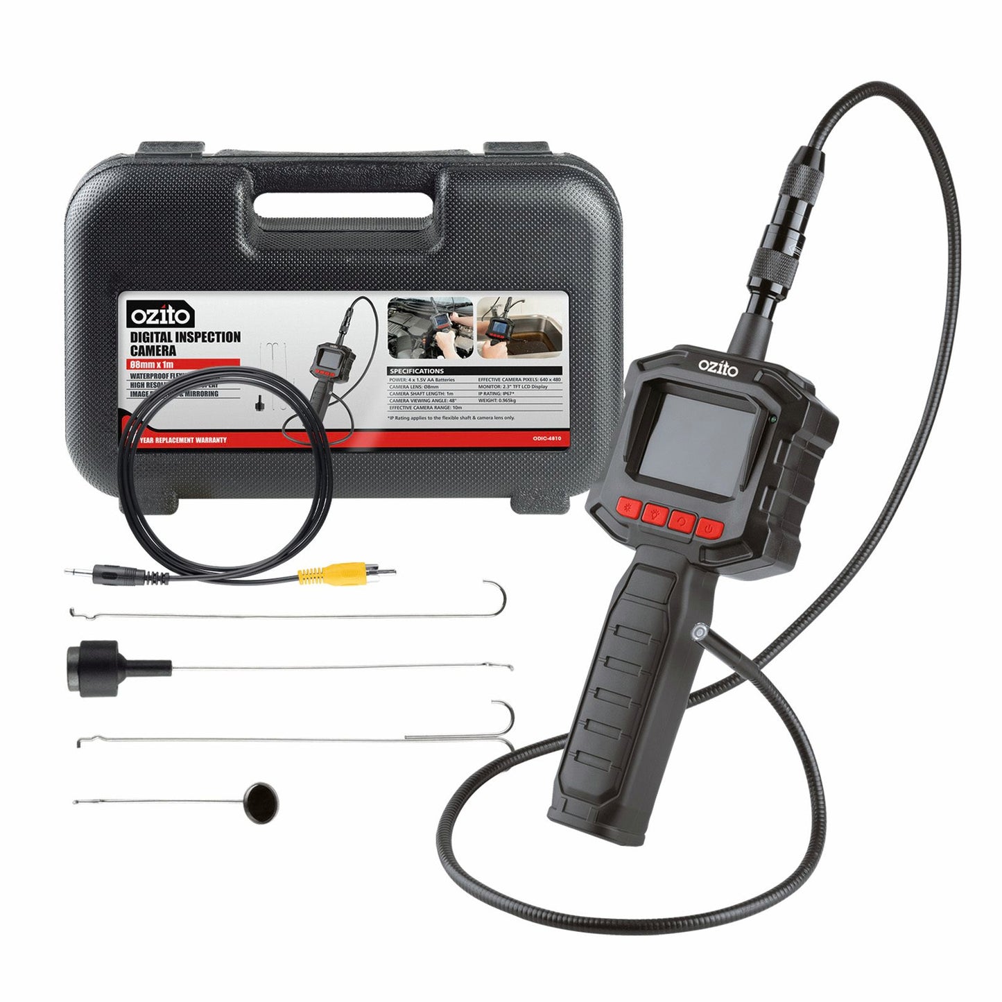 Ozito Digital Inspection Camera - 8mm x 1m