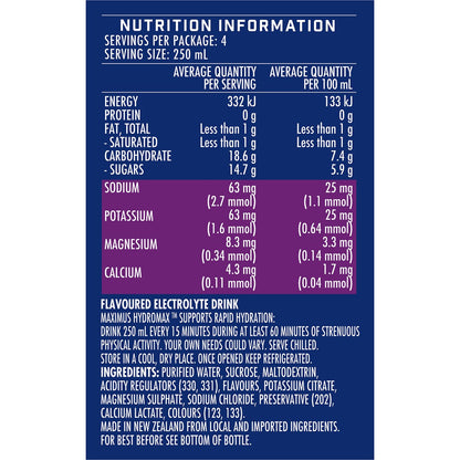 Maximus Grape Isotonic Sports Drink 1L