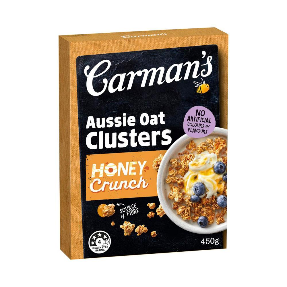 Carman's Aussie Oat usters Honey Crunch - 450g