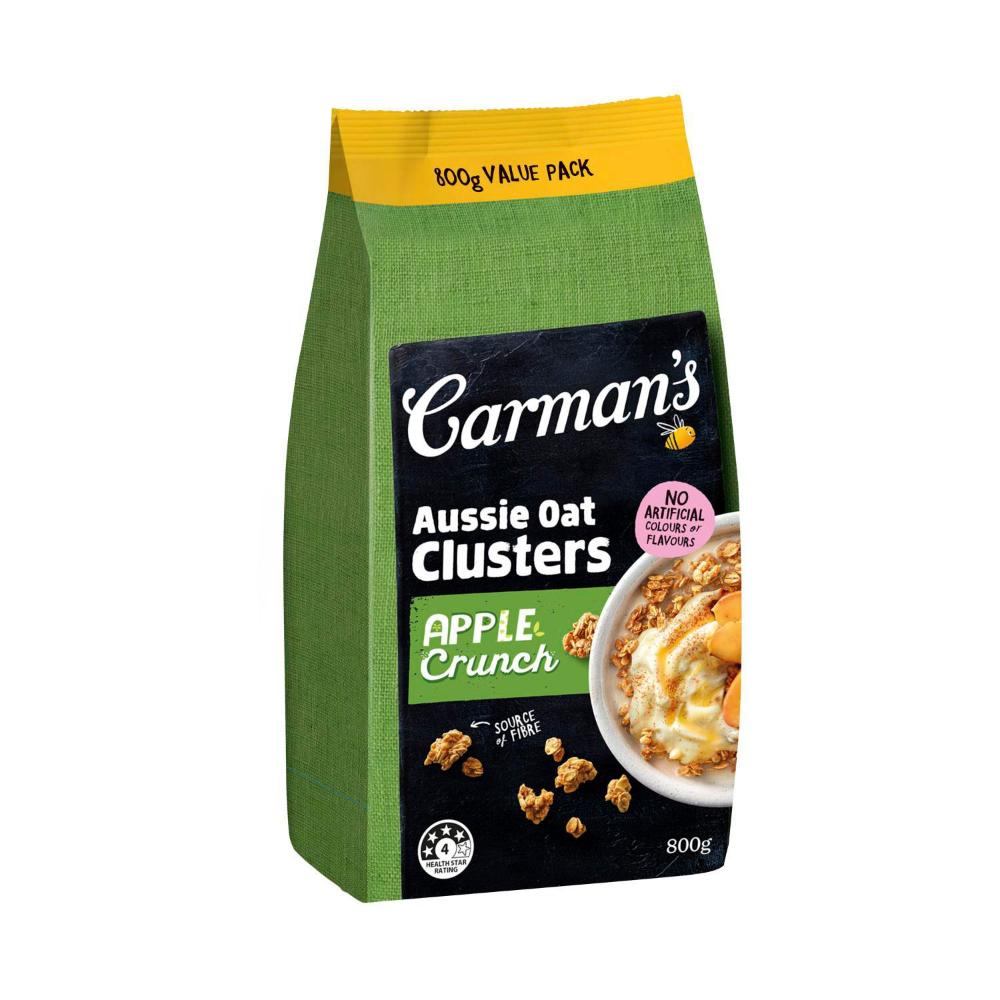 Carman's Aussie Oat usters Apple Crunch Value Pack - 800g