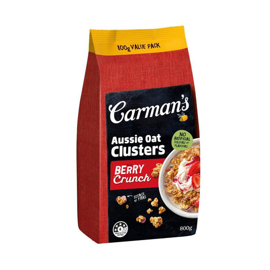 Carman's Aussie Oat usters Berry Crunch Value Pack - 800g