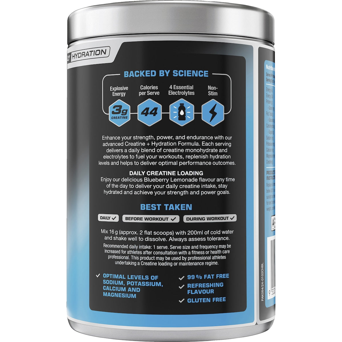 Vital Strength Creatine+ Hydration Blue Lemonade 400g