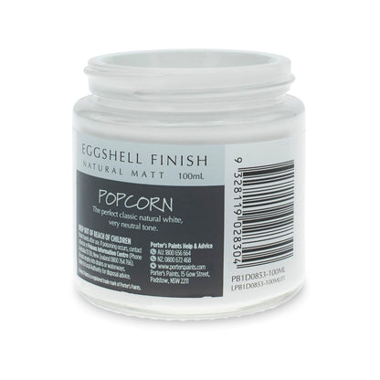 Porter's Washable Paint - 100ml - Popcorn - Eggshell