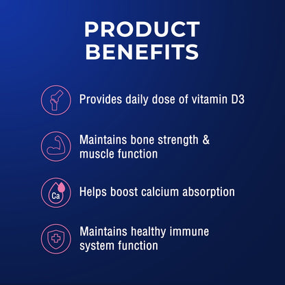 Ostelin Vitamin D 1000IU D3 Capsules For Bone Health + Immunity 60 pack