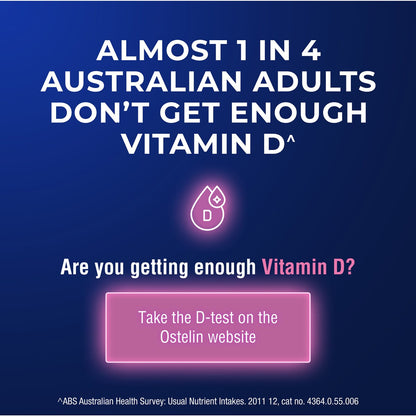 Ostelin Vitamin D 1000IU D3 Capsules For Bone Health + Immunity 60 pack