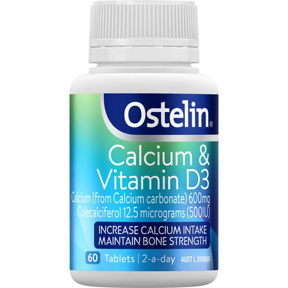 Ostelin Calcium & Vitamin D Tablets With D3 For Bones + Immunity 60 Pack