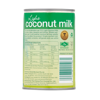TCC Light Coconut Milk - 400mL